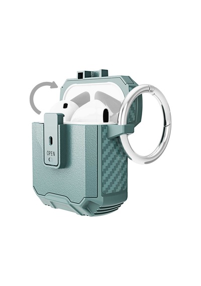 Apple AirPods Uyumlu Kılıf Zore Airbag 27 Silikon Lacivert
