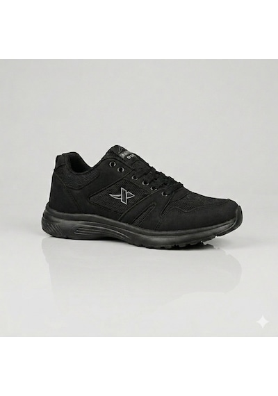Xstep Unisex 36-47 Numara Arası Rahat Günlük Tekstil Spor Ayakkabı Siyah - Siyah