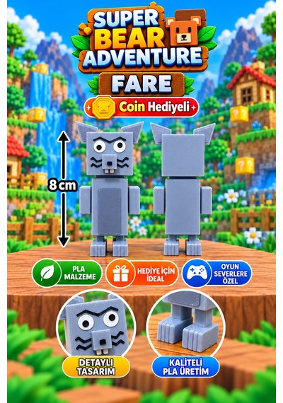 Super Bear Adventure Fare Figürü 8 Cm