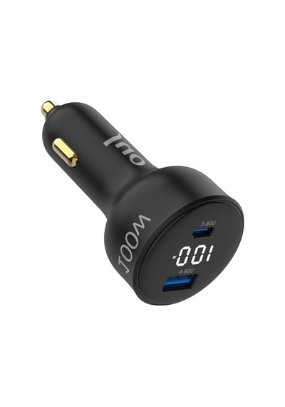 100w Led Ekranlı Araç Şarj Aleti, Type-c Ve Usb-a