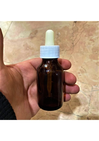 Plastik Damlalıklı Amber Cam Şişe Kahverengi 50 ML