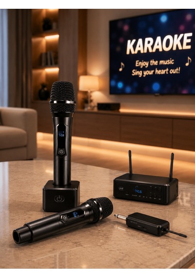 Çift Kablosuz Mikrofon Uhf Teknolojisi Uczz2mikrafon-4