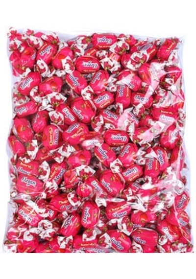 Kent Elegan Çilek Dolgulu Toffe Bayram Şekeri 4 x 1 KG