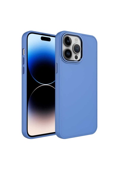 Apple Uyumlu iPhone 13 Pro Kılıf Metal Çerçeve Ve Buton Tasarımlı Silikon Zore Luna Kapak Lavendery Gray