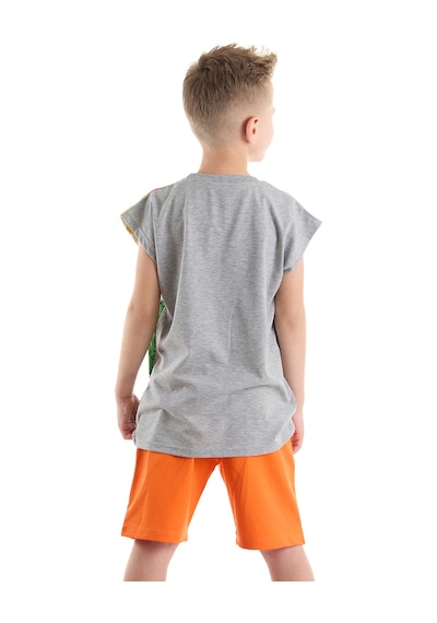 T-Rex Alev Erkek Çocuk Kolsuz Yazlık T-Shirt Şort Takım