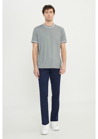 AC&Co / Altınyıldız Classics  Erkek Sıyah Pamuklu Slim Fit Dar Kesim Bisiklet Yaka Tişört SIYAH