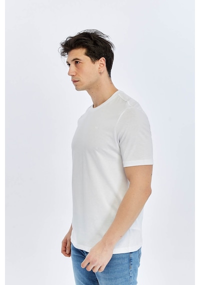 Süvari O Yaka Regular Beyaz Erkek T-shirt Ts1014000475