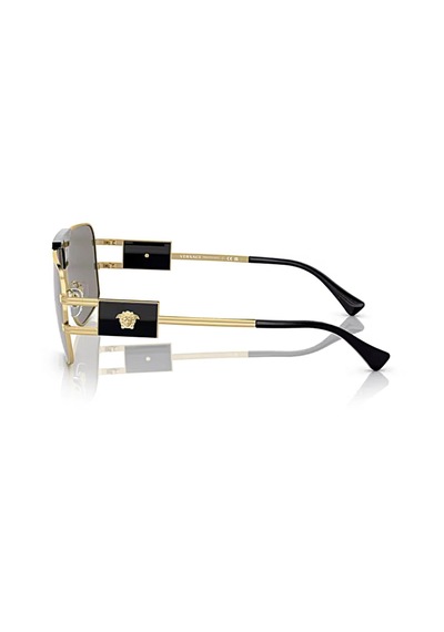 Versace Ve 2251 10026g 63 Erkek Gold Metal Aynalı Güneş Gözlüğü Altın