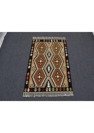 Zehra Abla Halı Yeni El Dokuma Şaheser Kula İzmir Yün Kilim 6377