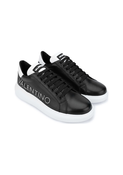 Mario Valentino Unisex Hakiki Deri Siyah Sneakers & Spor Ayakkabı 1040 95b2302 Ayk Y24 Black/whıte Beyaz - Siyah