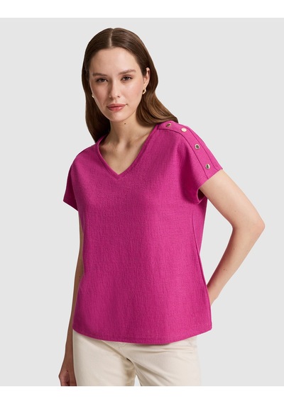 Pierre Cardin Kadın Fuşya Tişört 50323604-vr023