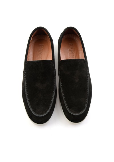 Siyah Hakiki Deri Erkek Loafer Ayakkabı E01079010102 Siyah