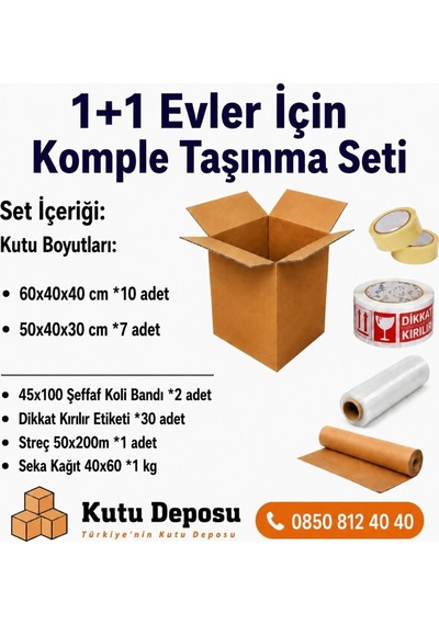 Mini Taşınma Koli Seti 1+1 Evler İçin