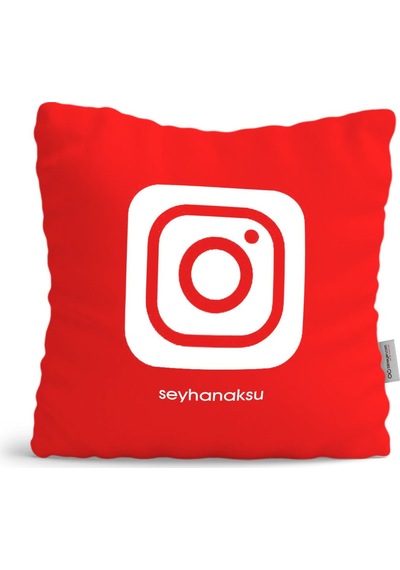 Kişiye Özel Instagram Kırmızı Yastık