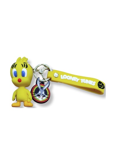 Tweety Premium 3d Figürlü Looney Tunes Yazılı Bilek Kayışlı Anahtarlık - 1 Adet