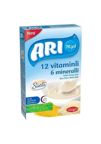 Arı Mama Pirinç Unu 250 Gr Sade - Ballı İrmikli Ve 7 Tahıllı Gece 6 Lı Karma Paket