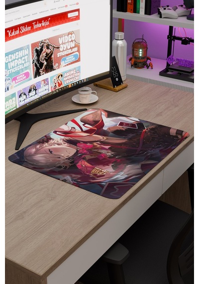 Lyney Genshin Impact Anime Gacha V4 - 48x40 Xl Gaming Mouse Pad Fare Altlığı