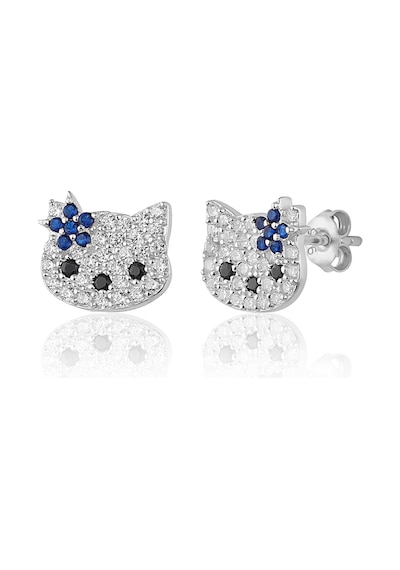 Zanaatsilver 925 Ayar Gümüş Zirkon Taşlı Yıldızlı Kedi Küpe