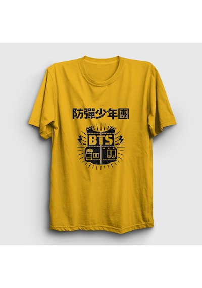 Presmono Unisex Vest Bts T-shirt Sarı