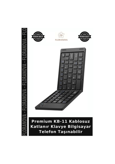 Premium Kb-11 Kablosuz Katlanır Klavye Bilgisayar Telefon Taşınabilir