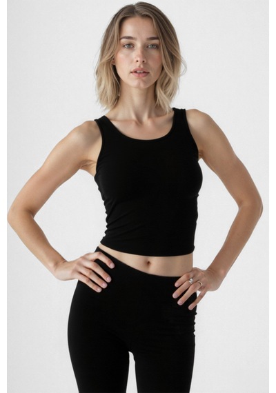 Vitrin Halter Yaka Spor Atlet Siyah