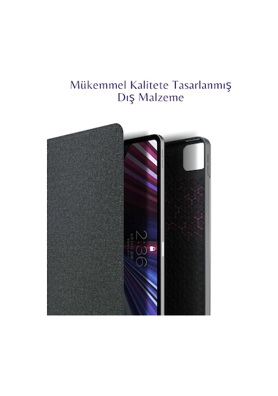 Apple Apple iPad Air 13 2024 A2898 - A2899 Uyumlu Fuchsia Touch Pad Bluetooth Klavyeli Standlı Mıknatıslı Kılıf
