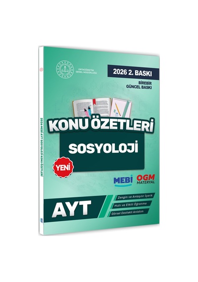 2026 YKS-AYT MEBİ-OGM Sosyoloji Pratik Konu Özet Kitabı RENKLİ A4 Boyut Görsel Destekli BASKI ÜCRETİ 2026 YKS-AYT MEBİ-OGM Sosyoloji Pratik Konu Özet Kitabı RENKLİ A4 Boyut Görsel Destekli BASKI ÜCRETİ