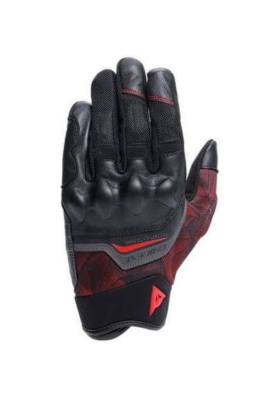 Dainese Ermex Black Red Lava Tekstil Korumalı Motosiklet Eldiven