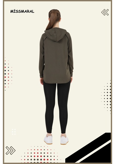 Kadın Taytlı Takım Spor Tunik & Tayt Dalgıç Kumaş Sports And Casual Haki 3060 Haki / Siyah