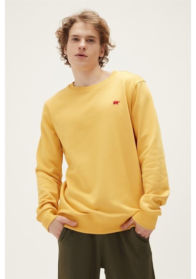 Bad Bear Round Crewneck Erkek Sweatshirt-25281 Sarı