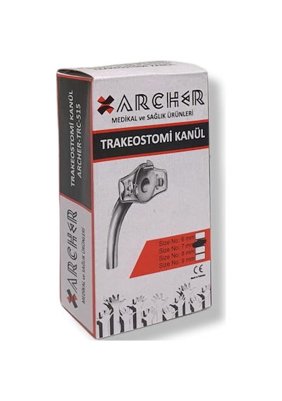 Archer Gümüş Kanül-Trakeostomi Kanülü 7/11 numara