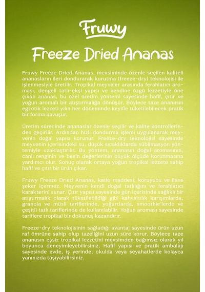 Freeze Dried Ananas 25 G