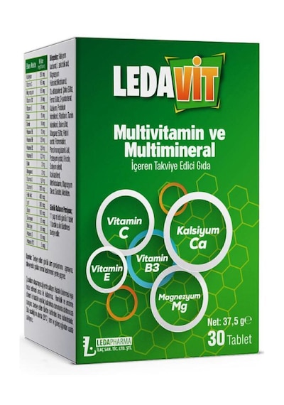Ledavit Multivitamin Ve Mineral 30 Tablet