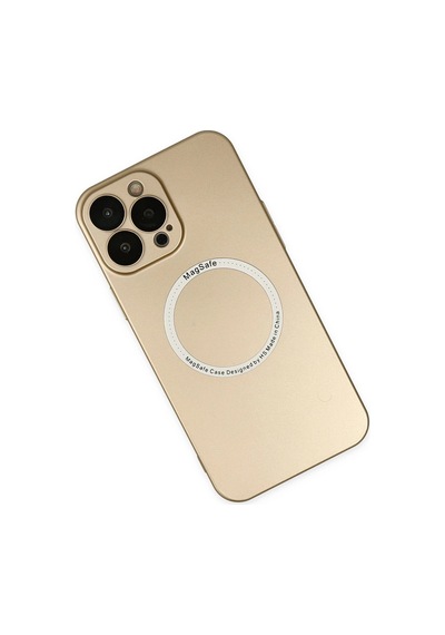 Newface - 559 - iPhone Uyumlu 13 Pro Kılıf Jack Magneticsafe Lens Silikon - Csmo-tex - - Gold