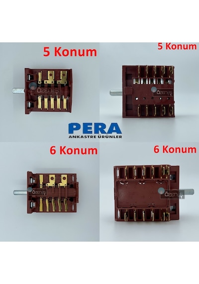 Pera Mekappa Marka Ankastre Fırın Komutatörü - Şalteri Anahtarı 422317505