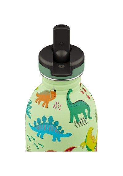Kids Bottle Jurassic Friends Pipetli Paslanmaz Çelik Çocuk Su Matarası 250 Ml Yeşil