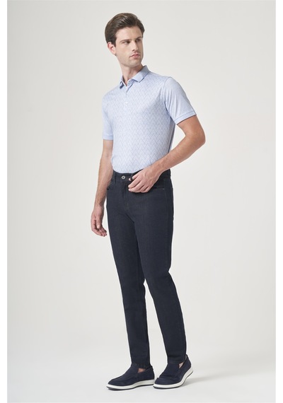 İmza Lacivert 5 Cep Slim Fit Pamuklu Denim Pantolon 1023260164