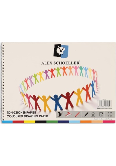 ALEX FON KARTON 25*35 15 SAYFA RENKLİ