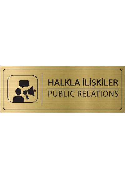 Mayeka Halkla İlişkiler İsimlik Altın Metal Kapı İsimliği Levhası Yönlendirme Tabelası