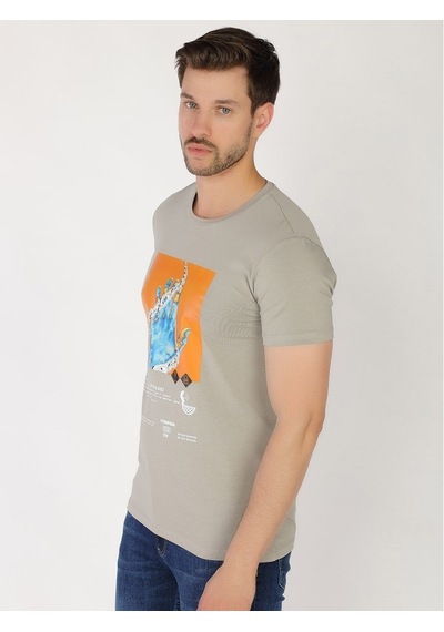 Roberto Cavalli Erkek Tshirt /M.Rob.0421.14023 A.Gri Açık Gri
