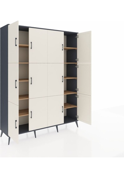 Hyperion Gardrop 10 Raflı 12 Kapaklı 176x44x221 Antrasit-aytaşı/çam Aytaşı/çam Hyperion Gardrop 10 Raflı 12 Kapaklı 176x44x221 Antrasit-aytaşı/çam Aytaşı/çam