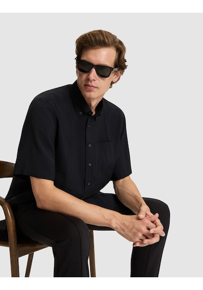 Pierre Cardin Erkek Siyah Gömlek Kısa Kollu 50320898-vr046