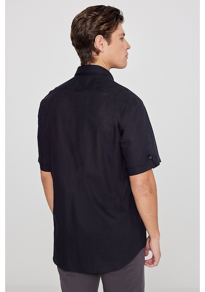 AC&Co / Altınyıldız Classics Erkek Siyah Comfort Fit Düğmeli Yaka %100 Pamuk Flamlı Kısa Kollu Casual Gömlek 4A2022200132SYHXXL Siyah AC&Co / Altınyıldız Classics Erkek Siyah Comfort Fit Düğmeli Yaka %100 Pamuk Flamlı Kısa Kollu Casual Gömlek 4A2022200132SYHXXL Siyah