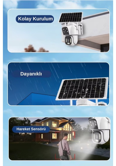 Wearfitpro Solarx15 Dual Lens Aov Hieasy 4g Ptz Kamera Güneş Enerjili Solarlı Kamera