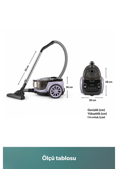 Homend Dustroyer 1255H 900 W Toz Torbasız Elektrikli Süpürge