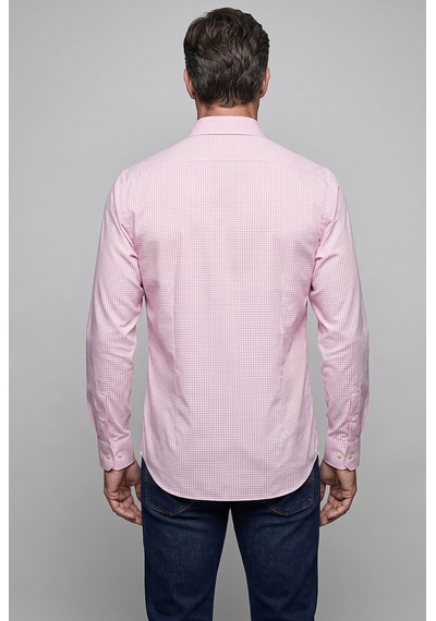 Bisse Pembe Regular Fit Pamuk Cepsiz Uzun Yaka Gömlek Gmeks261065 C29