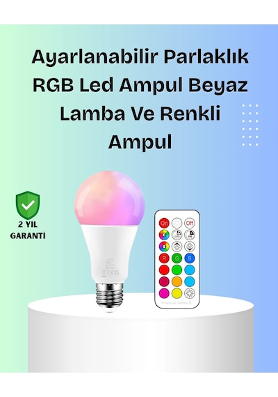Hubrendy Tekno Rgbw Teknolojili Akıllı Led Ampul, Zamanlayıcılı Diğer