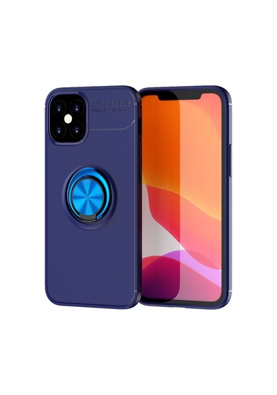Apple iPhone  Uyumlu,  12 Mini Kılıf Range Yüzüklü Silikon - Mavi