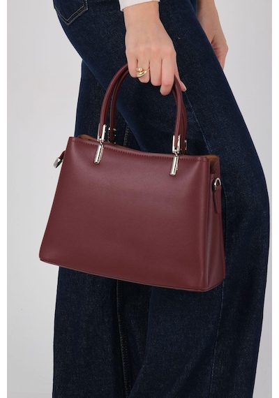 Silver Polo Sp1233 Kadın El Çantası Cilt Bordo-bordo