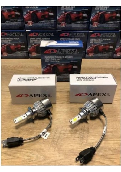Xenon H7 Led Xenon Şimşek Etkili 10800 Lümen 6000k Yüksek Aydınlatma Gücü